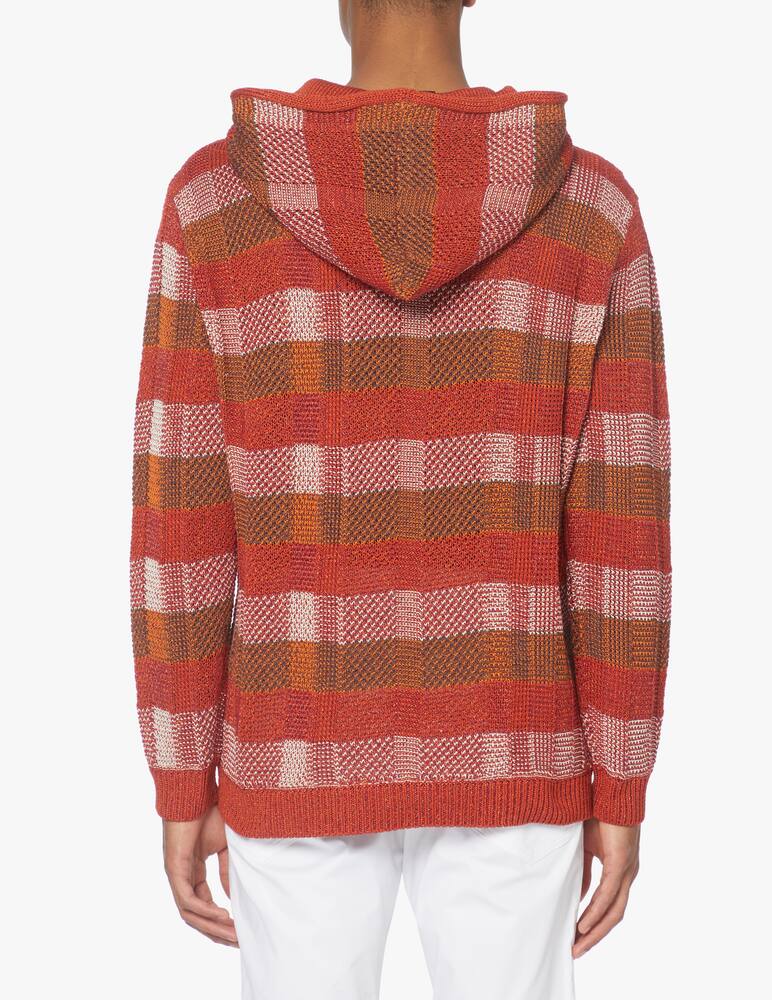 rinascente Emporio Armani Checked hooded sweater - multi
