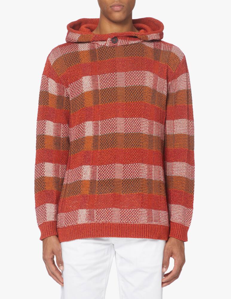 rinascente Emporio Armani Checked hooded sweater - multi