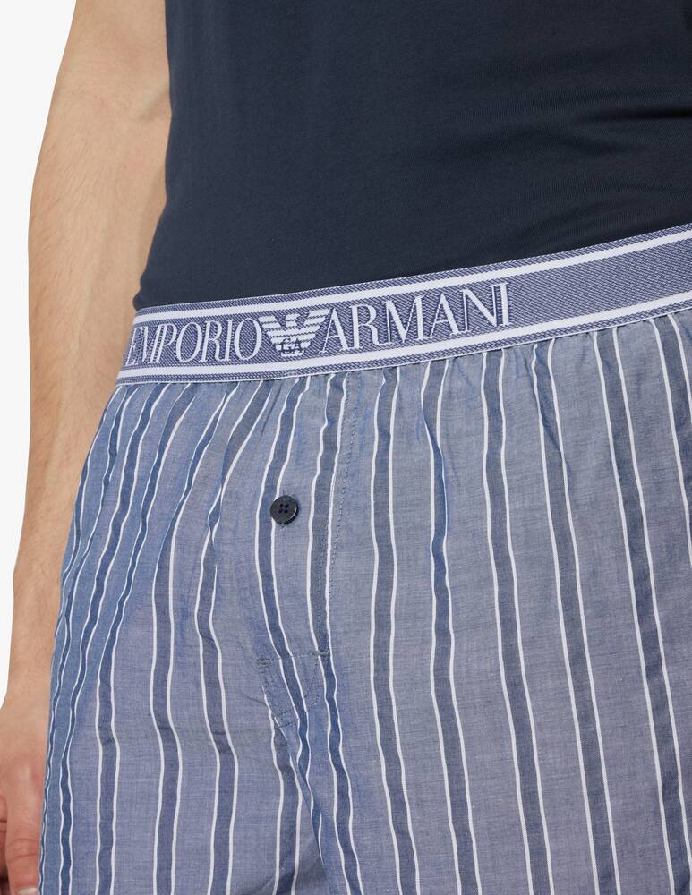 rinascente Emporio Armani Pajamas short yarn dyed woven - blue
