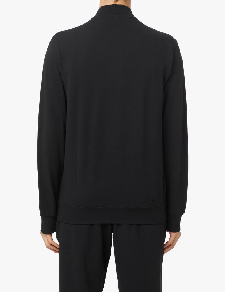 Emporio Armani Maglia zip stretch frch terry - nero - immagine 3 Emporio Armani Maglia zip stretch frch terry - nero - immagine 3