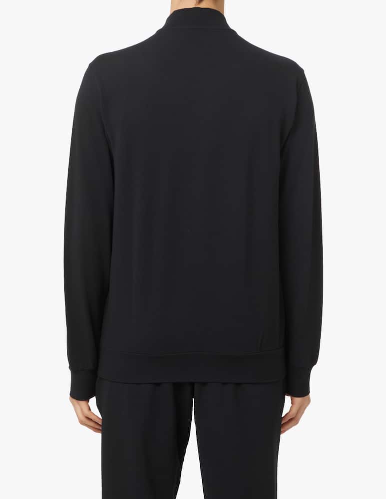 rinascente Emporio Armani Sweater zip stretch frch terry - black