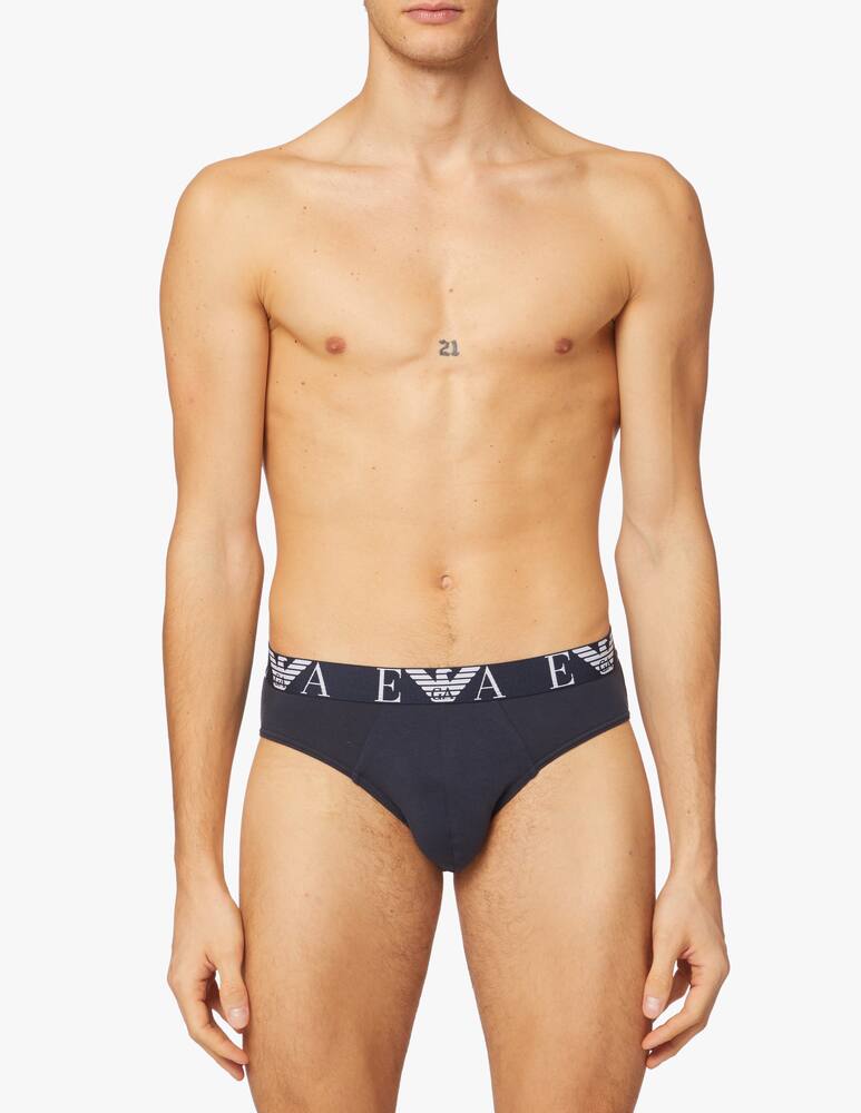 rinascente Emporio Armani 3p brief monogram - blue