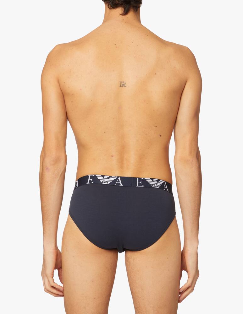 rinascente Emporio Armani 3p brief monogram - blue