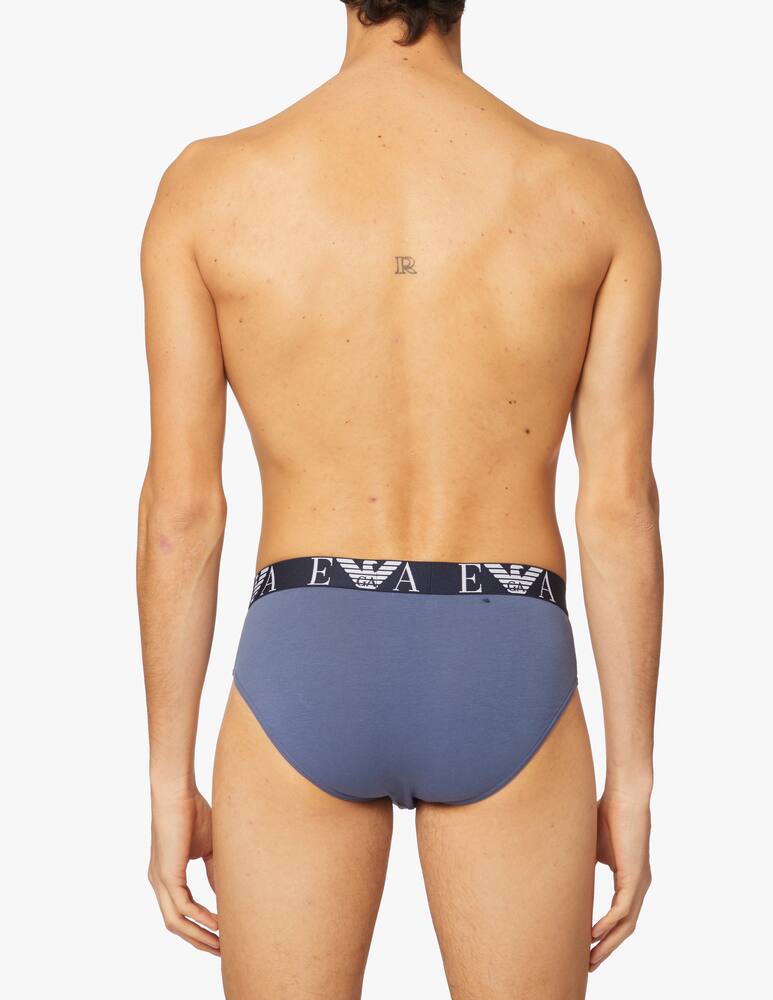 rinascente Emporio Armani 3p brief monogram - blue