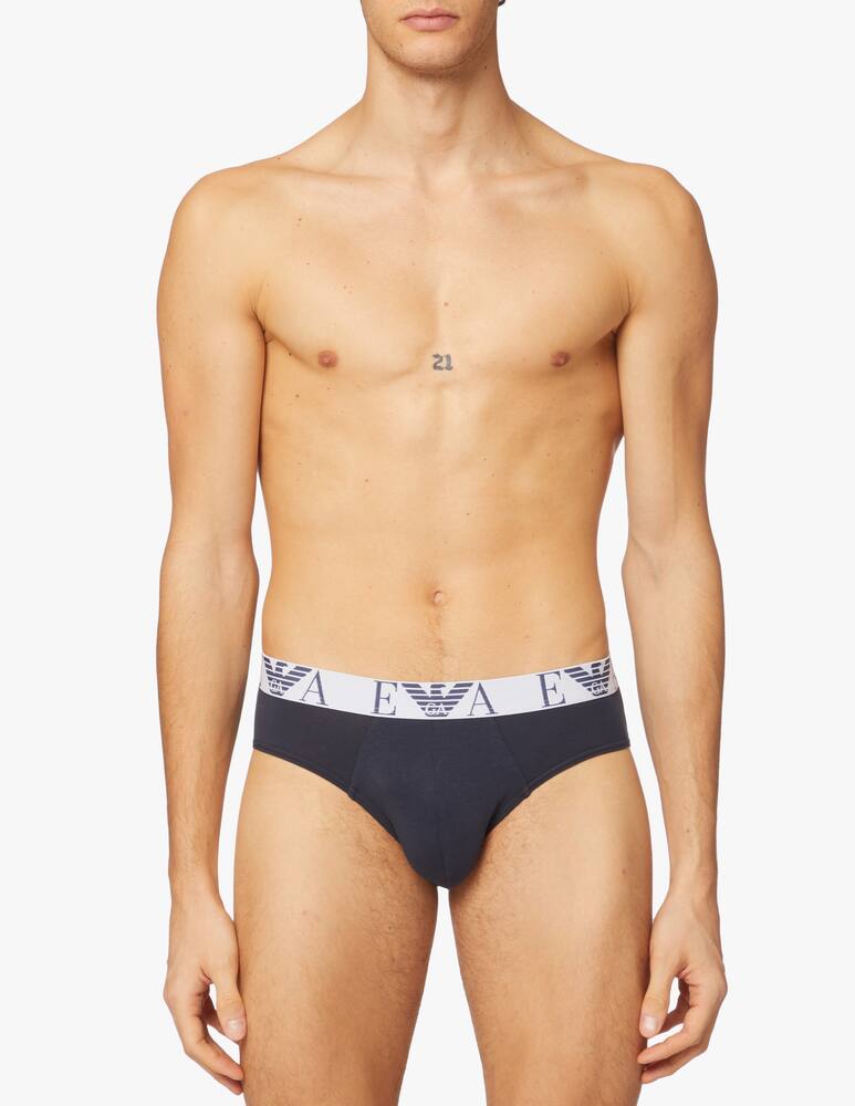 rinascente Emporio Armani 3p brief monogram - blue
