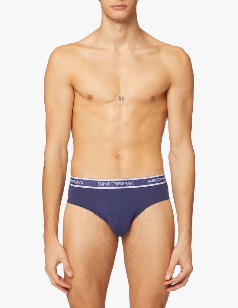 Emporio Armani 3p brief core logoband - blue - picture 2 Emporio Armani 3p brief core logoband - blue - picture 2
