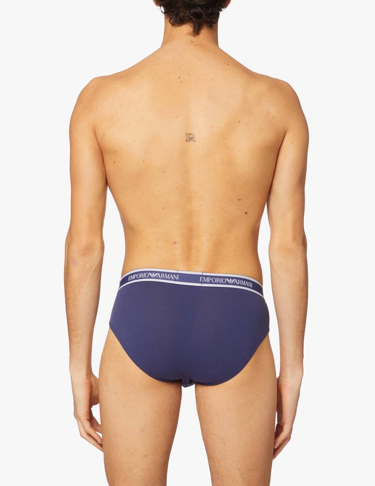 Emporio Armani 3p brief core logoband - blue - picture 3 Emporio Armani 3p brief core logoband - blue - picture 3