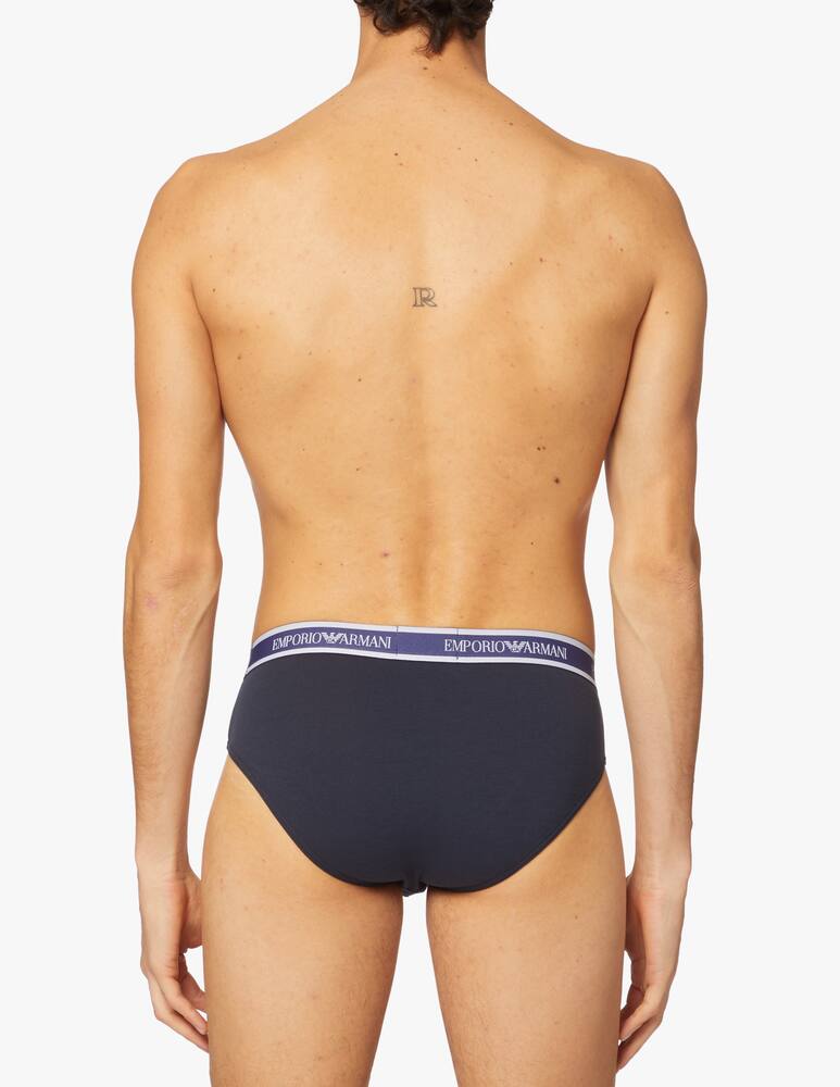 Emporio Armani 3p brief core logoband - blue - picture 5 Emporio Armani 3p brief core logoband - blue - picture 5