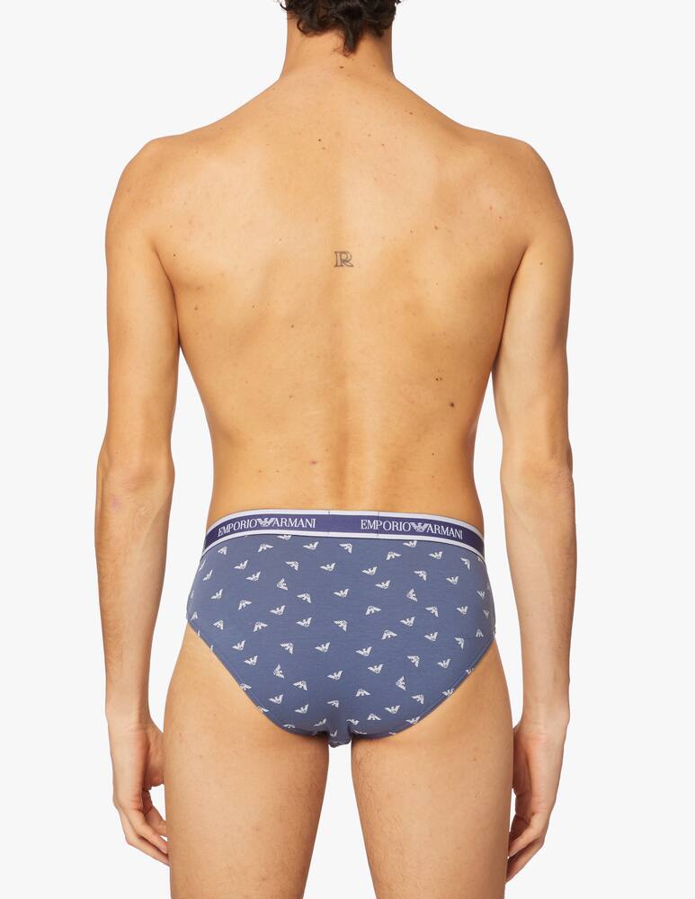 Emporio Armani 3p brief core logoband - blue - picture 7 Emporio Armani 3p brief core logoband - blue - picture 7