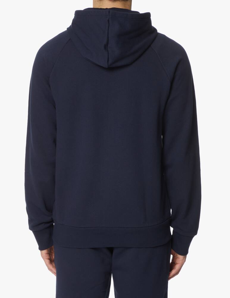 rinascente Emporio Armani Felpa con cappuccio e zip iconic terry - blu