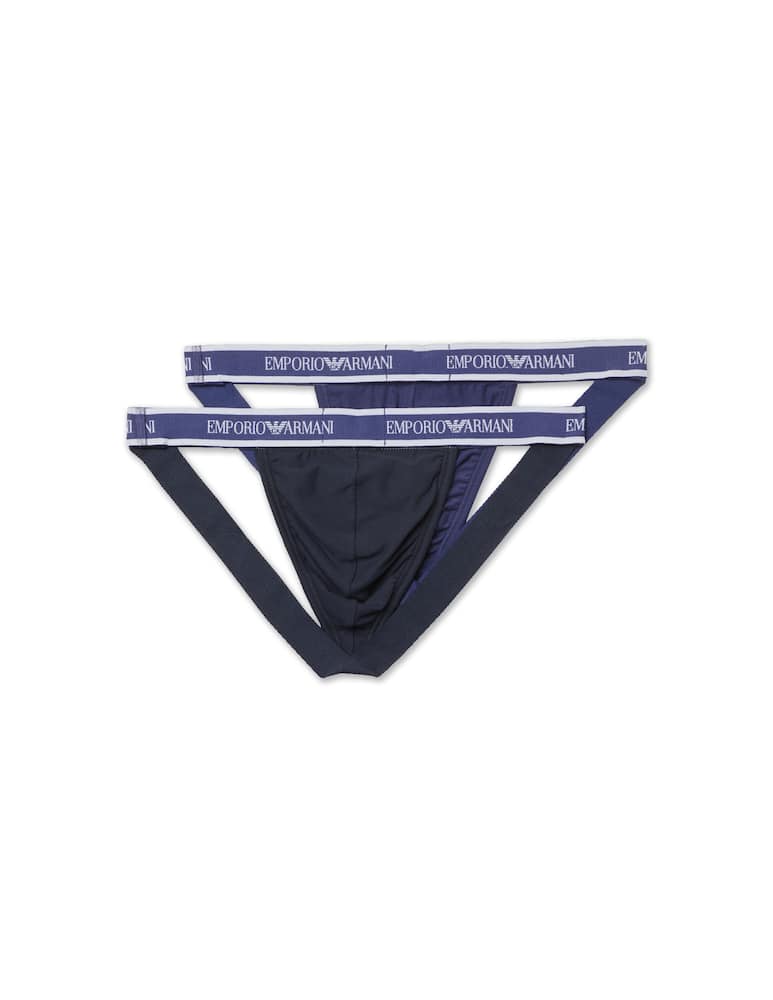 Emporio Armani 2p jockstrap core logoband - blue - picture 2 Emporio Armani 2p jockstrap core logoband - blue - picture 2