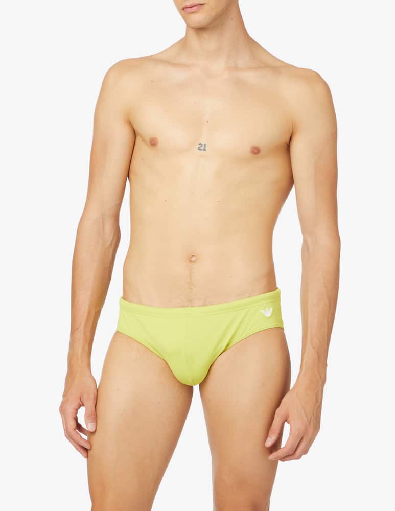 rinascente Emporio Armani Embroidery logo swim briefs - green
