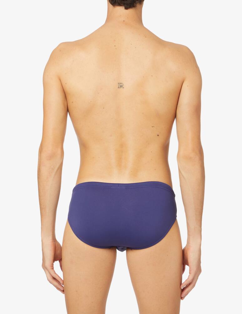 rinascente Emporio Armani Embroidery logo swim briefs - blue