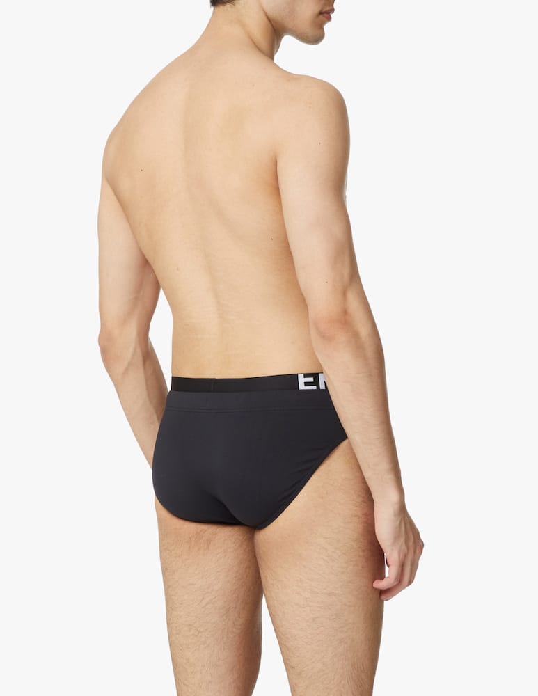rinascente Emporio Armani Logo band low swim briefs - black