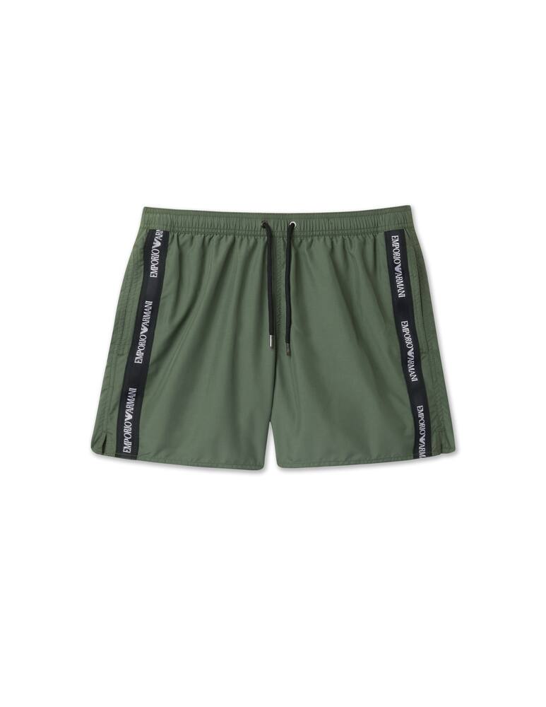 rinascente Emporio Armani Logo tape swimshorts - green