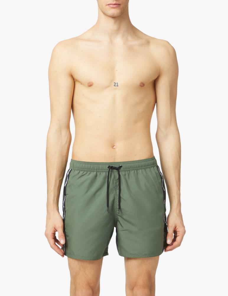rinascente Emporio Armani Logo tape swimshorts - green