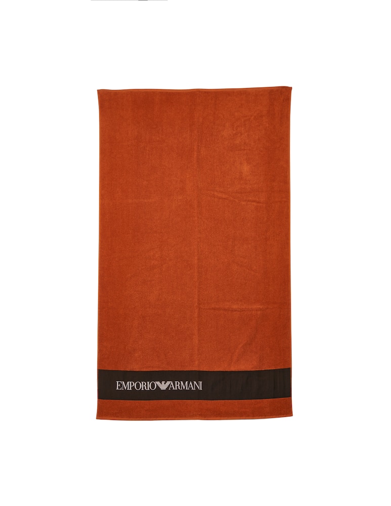 rinascente Emporio Armani Towel with side logo - orange