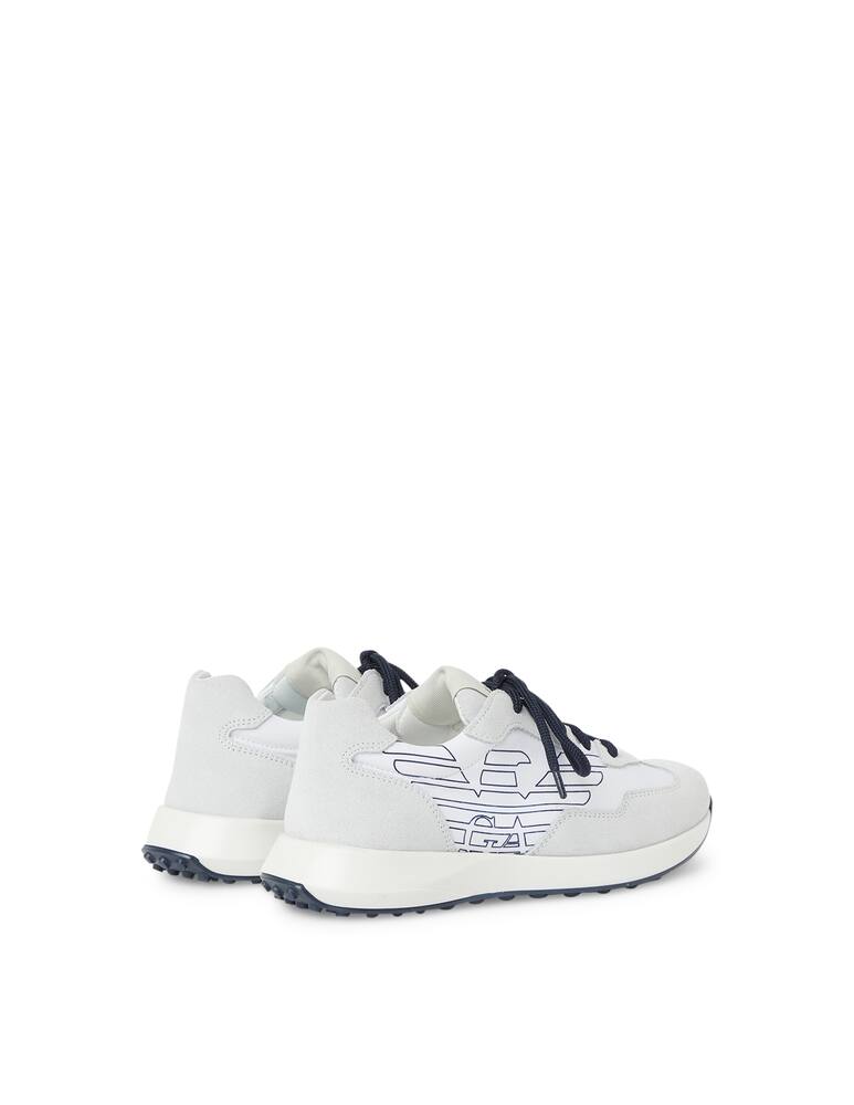 rinascente Armani Sneaker suede e nylon - Bianco