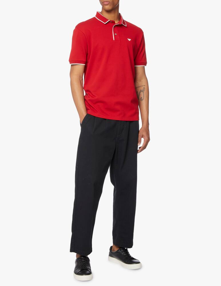 rinascente Emporio Armani Polo manica corta basic profili contrasto - rosso