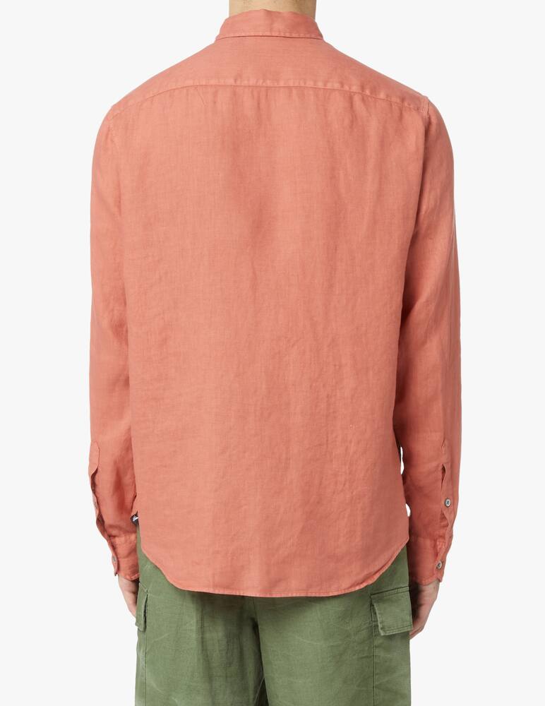 rinascente Emporio Armani Garment dyed linen shirt - orange