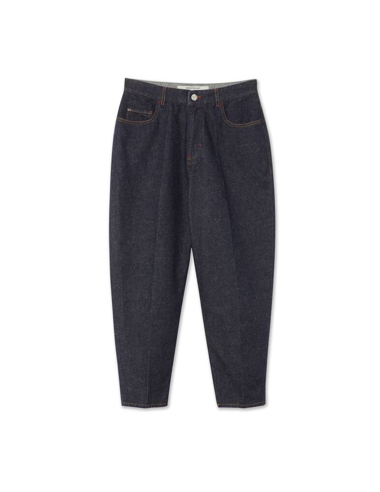 rinascente Emporio Armani Hemp loose fit jeans - blue