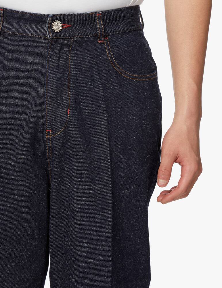 rinascente Emporio Armani Hemp loose fit jeans - blue