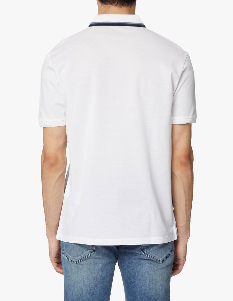rinascente Emporio Armani Embroidered chest small eagle logo polo - white