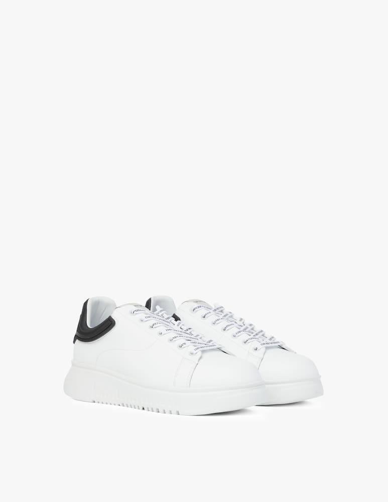 rinascente Emporio Armani Icon rubber heel sneakers - white
