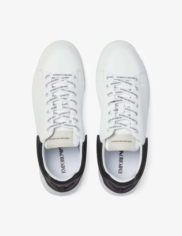 rinascente Emporio Armani Icon rubber heel sneakers - white