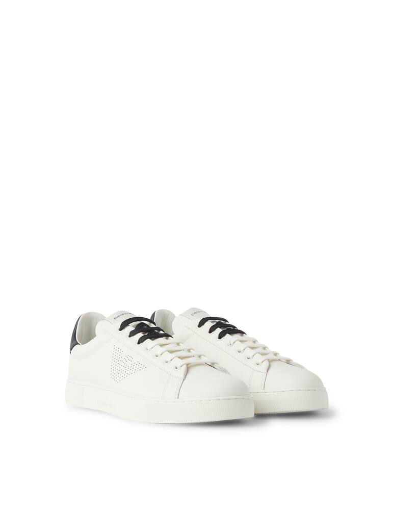 rinascente Emporio Armani Sneakers f cass aquila traforata - bianco