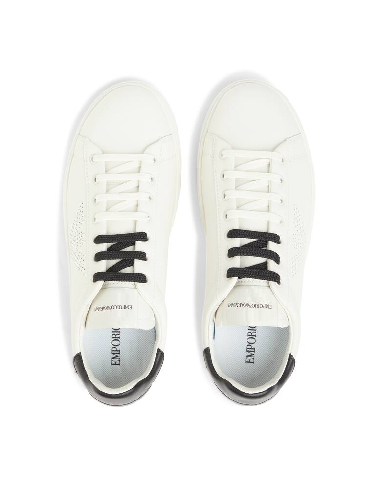 rinascente Emporio Armani Sneakers f cass aquila traforata - bianco