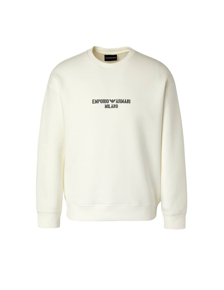 rinascente Emporio Armani Chest small logo sweatshirt - white