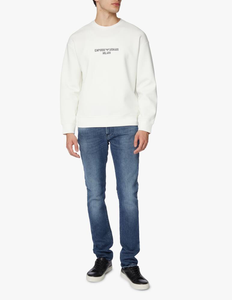 rinascente Emporio Armani Chest small logo sweatshirt - white