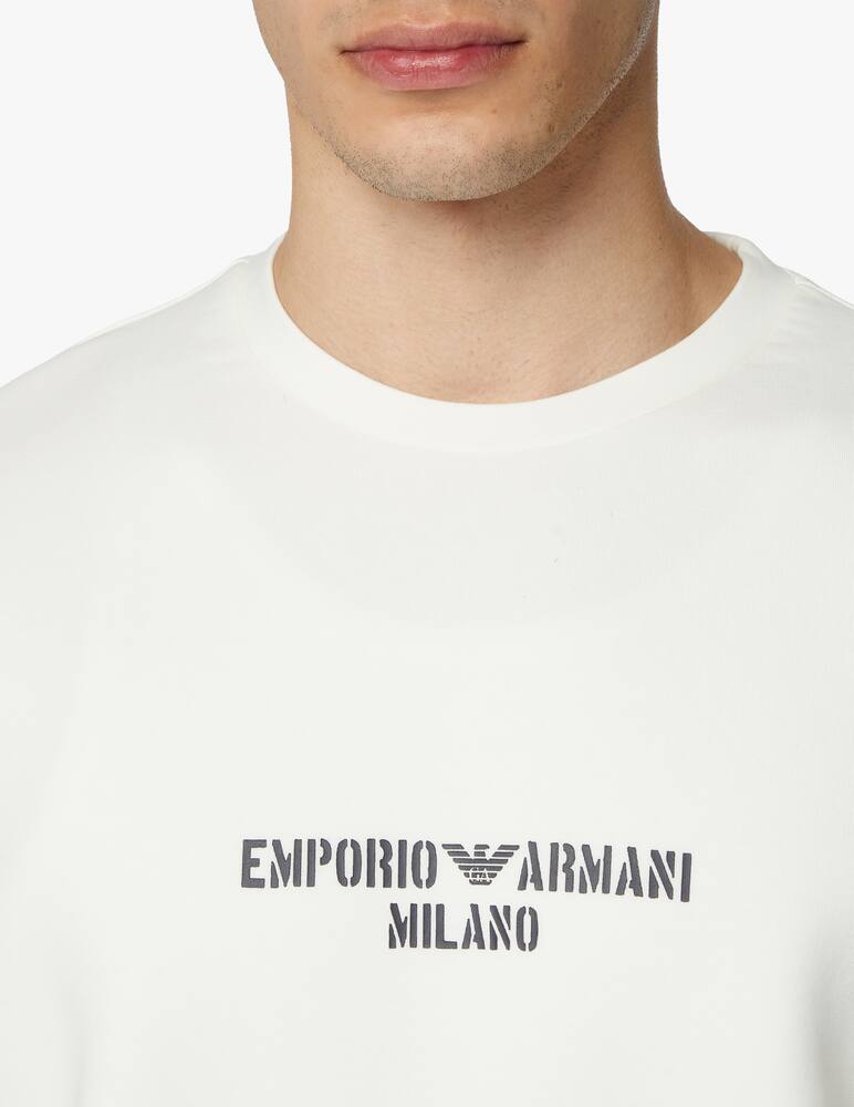 rinascente Emporio Armani Chest small logo sweatshirt - white
