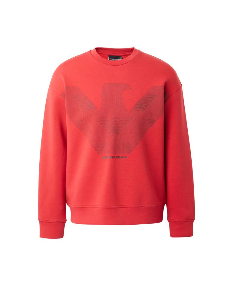 rinascente Emporio Armani Big eagle logo sweatshirt - red