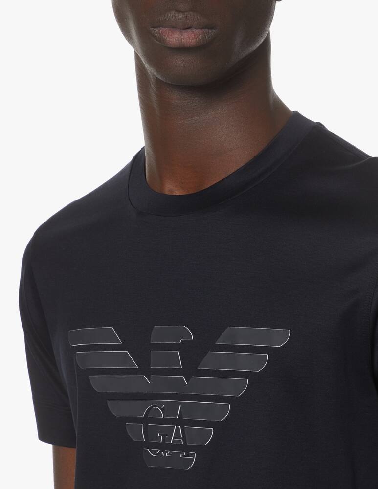 rinascente Emporio Armani Maglietta girocollo stampa aquila grande - blu