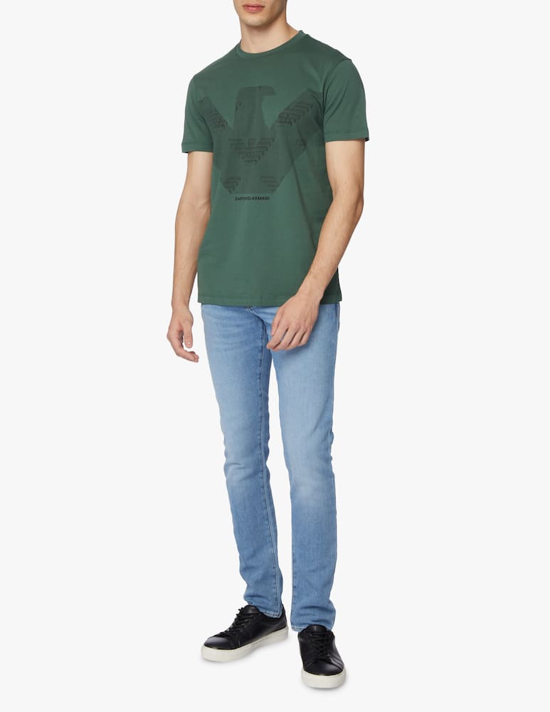 rinascente Emporio Armani Eagle print t-shirt - green