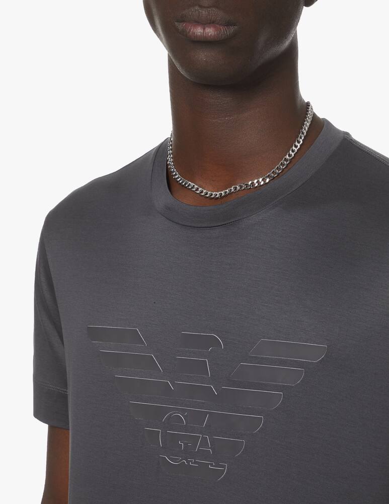 rinascente Emporio Armani Maglietta girocollo stampa aquila grande - grigio