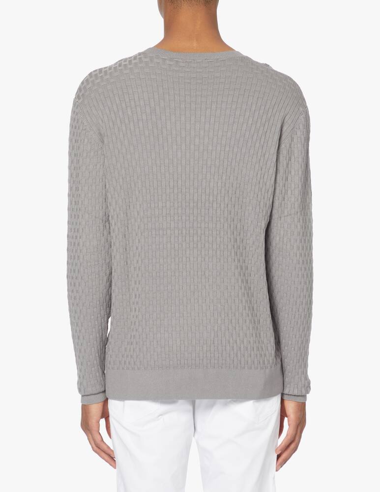 rinascente Emporio Armani Viscose chevronne sweater - grey