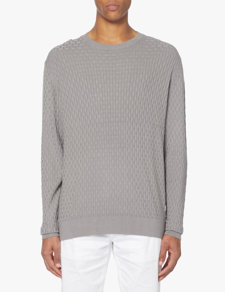 rinascente Emporio Armani Viscose chevronne sweater - grey