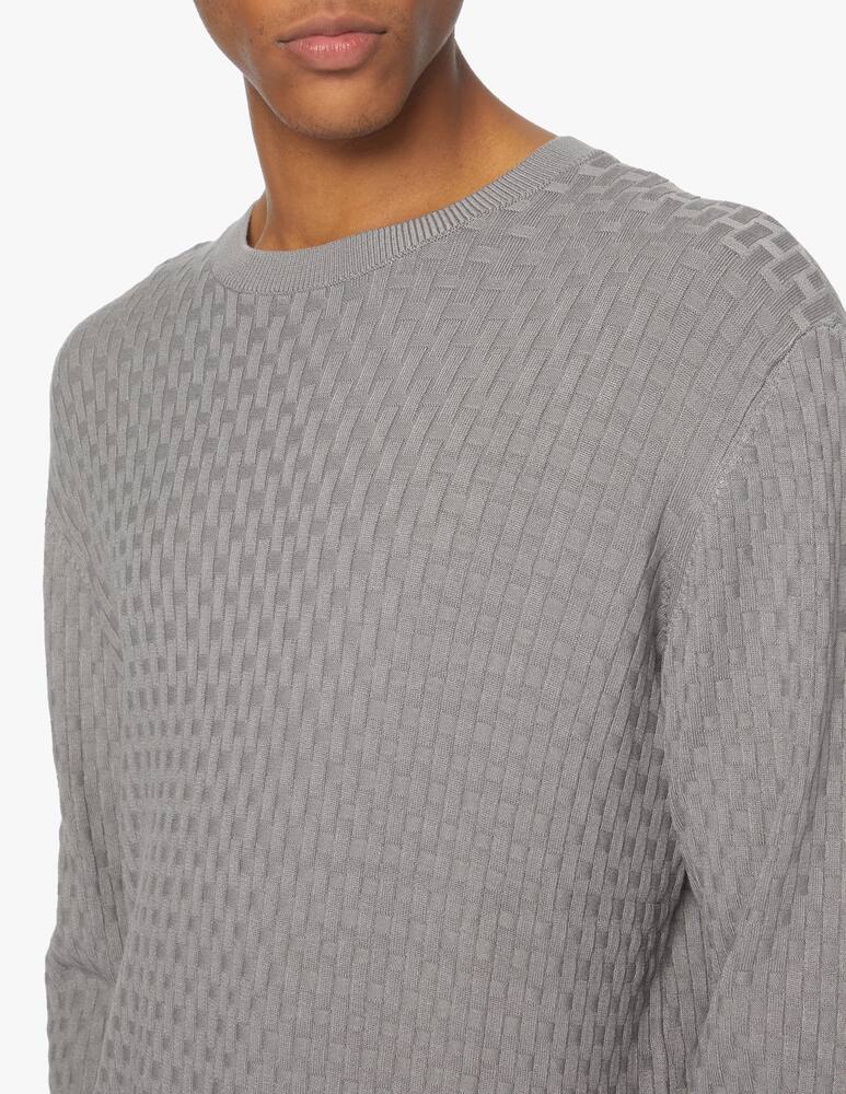 rinascente Emporio Armani Viscose chevronne sweater - grey