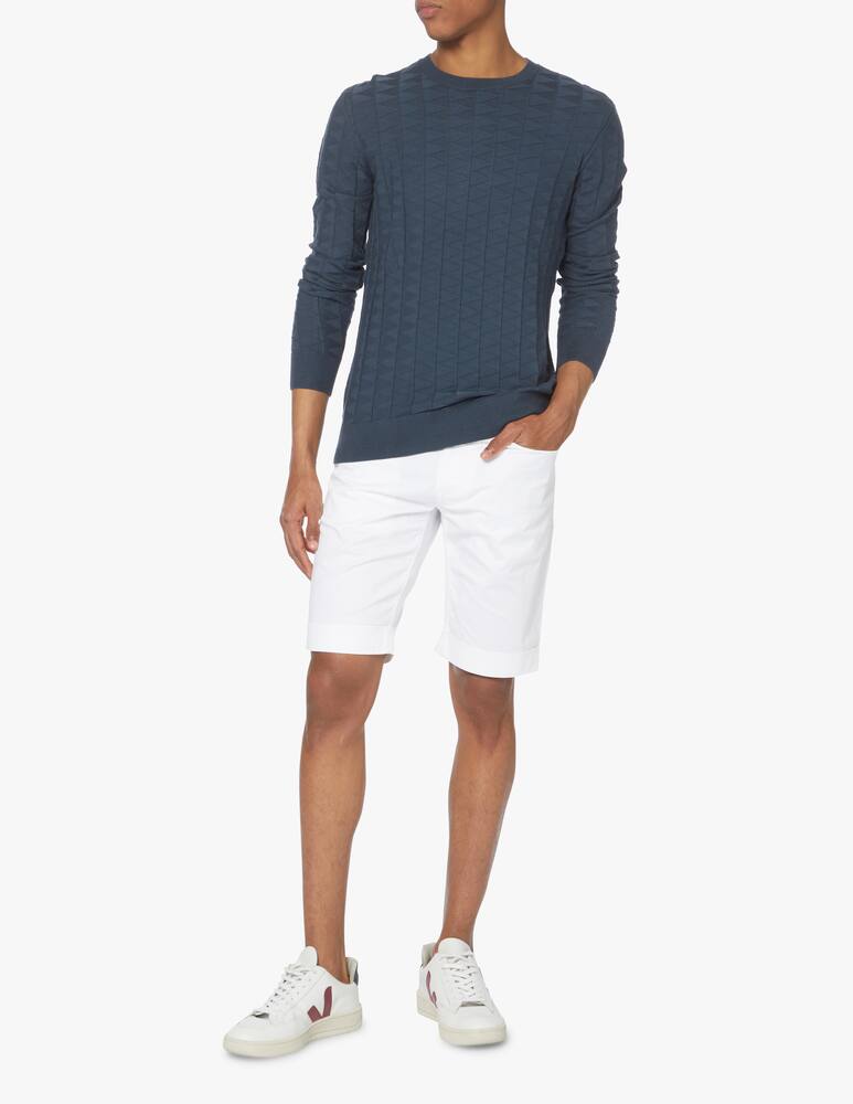 rinascente Emporio Armani Viscose chevronne sweater - blue