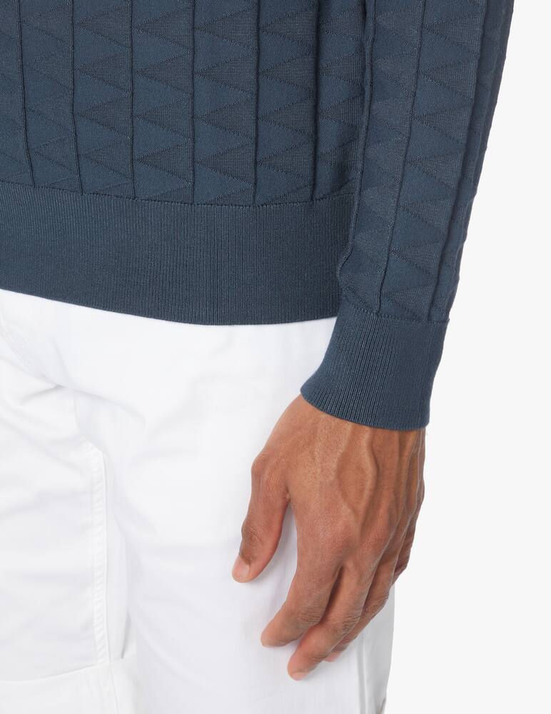 rinascente Emporio Armani Viscose chevronne sweater - blue