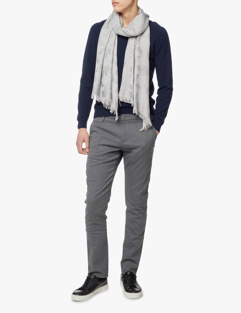 rinascente Emporio Armani Sciarpa 77x197 eagle - bianco