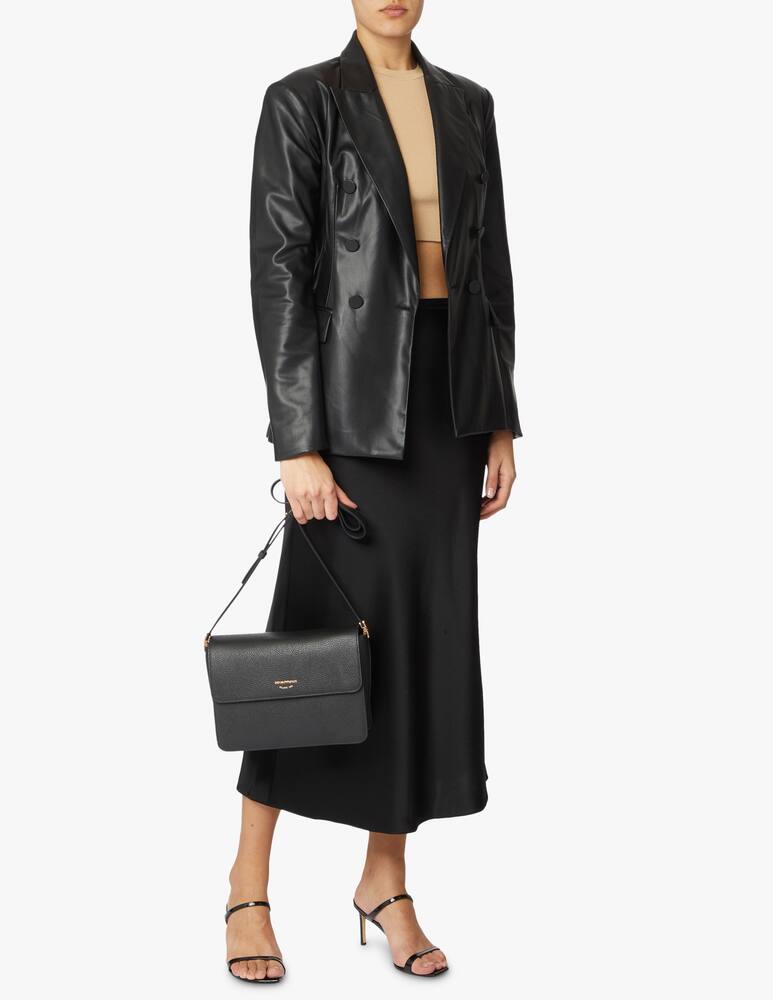 rinascente Emporio Armani Borsa a tracolla in pelle Becky - nero