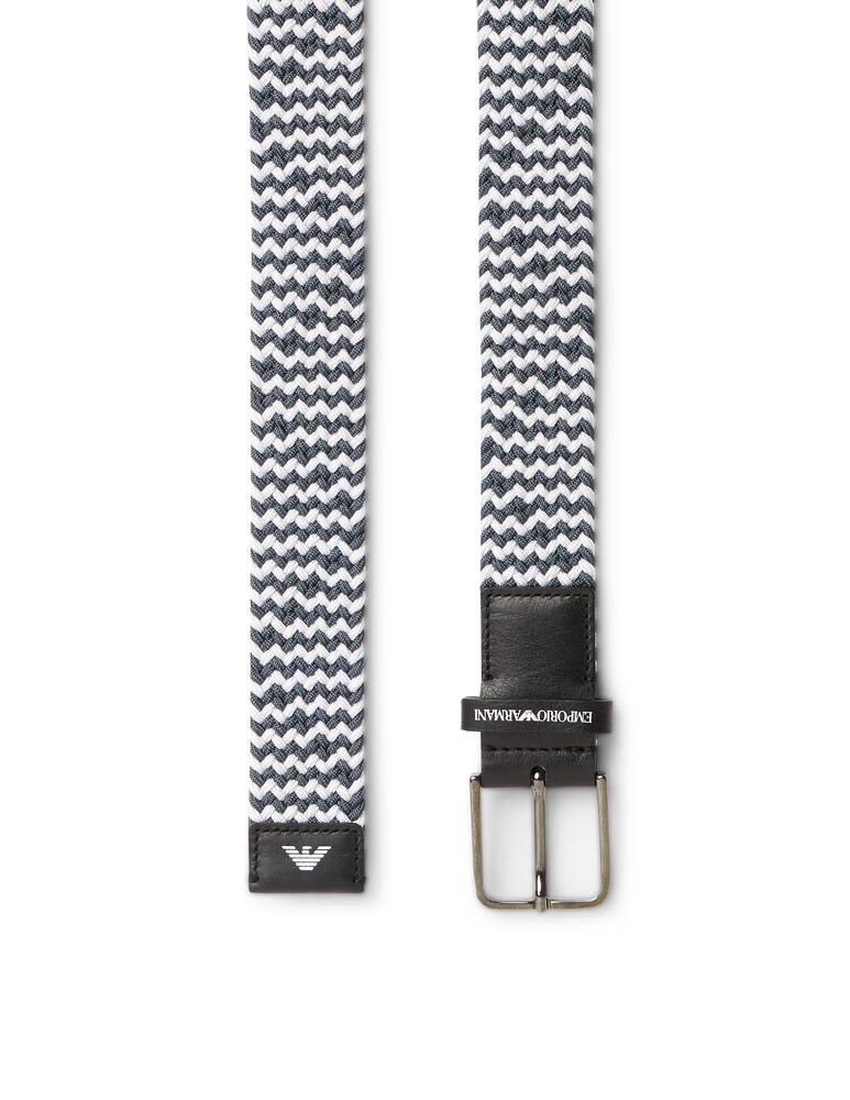 rinascente Emporio Armani 35 textile belt with leather details - multi