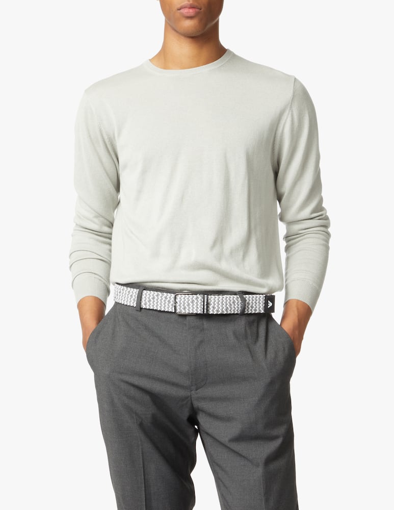 Emporio Armani Cinturain tessuto con dettagli in pelle 35mm - multicolor - immagine 2 Emporio Armani Cinturain tessuto con dettagli in pelle 35mm - multicolor - immagine 2