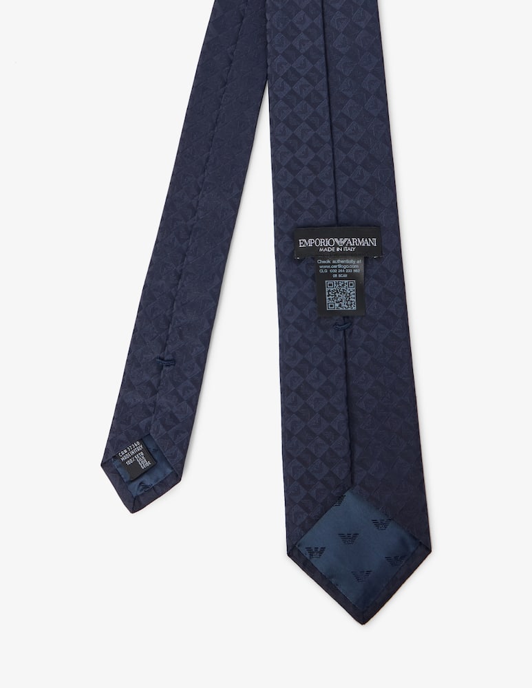 Emporio Armani Cravatta aquilette a scacchi 7.5 - immagine 2