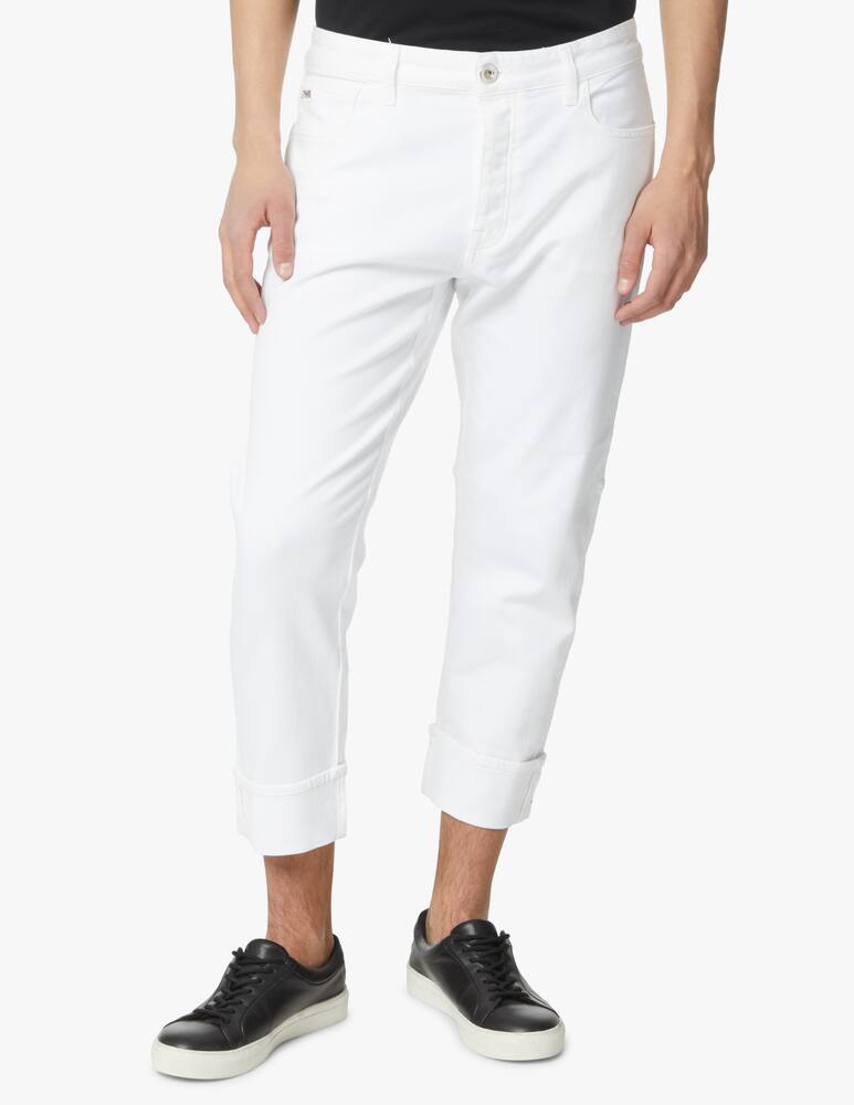 rinascente Emporio Armani Back knee seam loose jeans - white