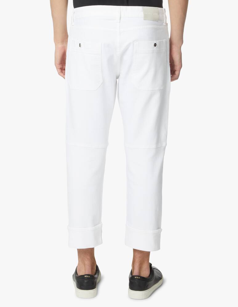 rinascente Emporio Armani Back knee seam loose jeans - white